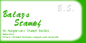 balazs stampf business card